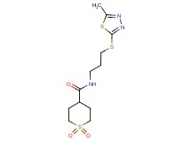 N-{3-[(5-methyl-1,3,4-thiadiazol-2-yl)thio]propyl}tetrahydro-2H-thiopyran-4-carboxamide 1,1-dioxide