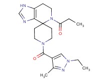 1'-[(1-ethyl-3-methyl-1H-pyrazol-4-yl)carbonyl]-5-propionyl-1,5,6,7-tetrahydrospiro[imidazo[4,5-c]pyridine-4,4'-piperidine]