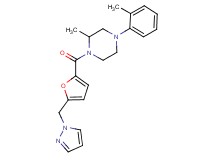 2-methyl-4-(2-methylphenyl)-1-[5-(1H-pyrazol-1-ylmethyl)-2-furoyl]piperazine