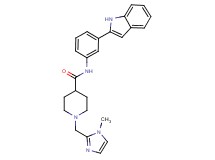N-[3-(1H-indol-2-yl)phenyl]-1-[(1-methyl-1H-imidazol-2-yl)methyl]-4-piperidinecarboxamide