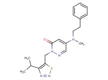 2-[(4-isopropyl-1,2,3-thiadiazol-5-yl)methyl]-5-[methyl(2-phenylethyl)amino]-3(2H)-pyridazinone