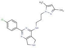 2-(4-chlorophenyl)-N-[3-(3,5-dimethyl-1H-pyrazol-1-yl)propyl]-6,7-dihydro-5H-pyrrolo[3,4-d]pyrimidin-4-amine
