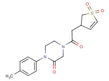 4-[(1,1-dioxido-2,3-dihydro-3-thienyl)acetyl]-1-(4-methylphenyl)-2-piperazinone