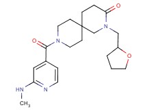 9-[2-(methylamino)isonicotinoyl]-2-(tetrahydrofuran-2-ylmethyl)-2,9-diazaspiro[5.5]undecan-3-one