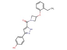4-(5-{[3-(2-ethylphenoxy)-1-azetidinyl]carbonyl}-1H-pyrazol-3-yl)phenol