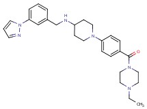 1-{4-[(4-ethyl-1-piperazinyl)carbonyl]phenyl}-N-[3-(1H-pyrazol-1-yl)benzyl]-4-piperidinamine