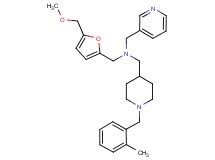 1-[5-(methoxymethyl)-2-furyl]-N-{[1-(2-methylbenzyl)-4-piperidinyl]methyl}-N-(3-pyridinylmethyl)methanamine