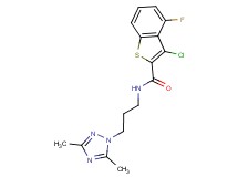 3-chloro-N-[3-(3,5-dimethyl-1H-1,2,4-triazol-1-yl)propyl]-4-fluoro-1-benzothiophene-2-carboxamide