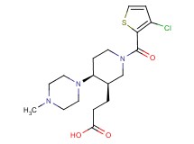 3-[(3R*,4S*)-1-[(3-chloro-2-thienyl)carbonyl]-4-(4-methylpiperazin-1-yl)piperidin-3-yl]propanoic acid