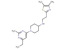 N-[2-(4,5-dimethyl-1,3-thiazol-2-yl)ethyl]-1-(6-ethyl-2-methylpyrimidin-4-yl)piperidin-4-amine