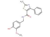 N-(4-hydroxy-3-methoxybenzyl)-2-methyl-4-phenyl-1,3-thiazole-5-carboxamide