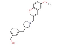 [3-({1-[(6-methoxy-2H-chromen-3-yl)methyl]pyrrolidin-3-yl}methyl)phenyl]methanol