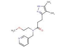 3-(4,5-dimethyl-1H-pyrazol-3-yl)-N-(2-methoxyethyl)-N-(pyridin-3-ylmethyl)propanamide