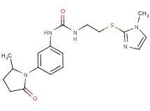 N-{2-[(1-methyl-1H-imidazol-2-yl)thio]ethyl}-N'-[3-(2-methyl-5-oxopyrrolidin-1-yl)phenyl]urea