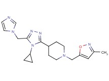 4-[4-cyclopropyl-5-(1H-imidazol-1-ylmethyl)-4H-1,2,4-triazol-3-yl]-1-[(3-methylisoxazol-5-yl)methyl]piperidine