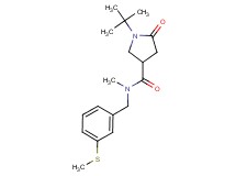 1-tert-butyl-N-methyl-N-[3-(methylthio)benzyl]-5-oxo-3-pyrrolidinecarboxamide