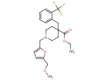ethyl 1-{[5-(methoxymethyl)-2-furyl]methyl}-4-[2-(trifluoromethyl)benzyl]-4-piperidinecarboxylate