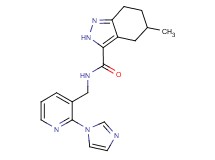 N-{[2-(1H-imidazol-1-yl)pyridin-3-yl]methyl}-5-methyl-4,5,6,7-tetrahydro-2H-indazole-3-carboxamide