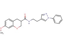 7-methoxy-N-[2-(1-phenyl-1H-pyrazol-4-yl)ethyl]chromane-3-carboxamide