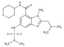 5-{[(dimethylamino)sulfonyl]amino}-2-isobutyl-1-methyl-N-(tetrahydro-2H-pyran-4-yl)-1H-benzimidazole-7-carboxamide