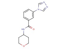 N-(tetrahydro-2H-pyran-4-yl)-3-(4H-1,2,4-triazol-4-yl)benzamide