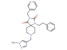 8-[(1-methyl-1H-pyrazol-4-yl)methyl]-1-(2-phenylethyl)-3-(3-pyridinylmethyl)-1,3,8-triazaspiro[4.5]decane-2,4-dione