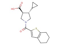 (3S*,4S*)-4-cyclopropyl-1-(4,5,6,7-tetrahydro-1-benzothien-2-ylcarbonyl)-3-pyrrolidinecarboxylic acid