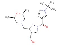 ((3R*,4R*)-1-[(1-tert-butyl-1H-pyrrol-3-yl)carbonyl]-4-{[(2R*,6S*)-2,6-dimethylmorpholin-4-yl]methyl}pyrrolidin-3-yl)methanol