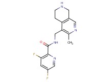 3,5-difluoro-N-[(3-methyl-5,6,7,8-tetrahydro-2,7-naphthyridin-4-yl)methyl]-2-pyridinecarboxamide dihydrochloride