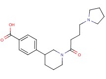 4-[1-(4-pyrrolidin-1-ylbutanoyl)piperidin-3-yl]benzoic acid