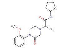 N-cyclopentyl-2-[4-(2-methoxyphenyl)-3-oxo-1-piperazinyl]propanamide