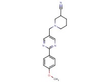 1-{[2-(4-methoxyphenyl)pyrimidin-5-yl]methyl}piperidine-3-carbonitrile