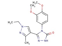 4-(3,4-dimethoxyphenyl)-5-(1-ethyl-3-methyl-1H-pyrazol-4-yl)-2,4-dihydro-3H-1,2,4-triazol-3-one