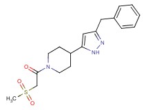 4-(3-benzyl-1H-pyrazol-5-yl)-1-[(methylsulfonyl)acetyl]piperidine
