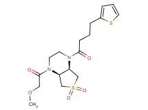(4aR*,7aS*)-1-(methoxyacetyl)-4-[4-(2-thienyl)butanoyl]octahydrothieno[3,4-b]pyrazine 6,6-dioxide