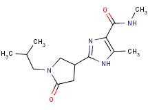 2-(1-isobutyl-5-oxo-3-pyrrolidinyl)-N,5-dimethyl-1H-imidazole-4-carboxamide