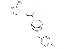 (1S*,5R*)-3-(4-fluorobenzyl)-6-[3-(2-methyl-1H-imidazol-1-yl)propanoyl]-3,6-diazabicyclo[3.2.2]nonane