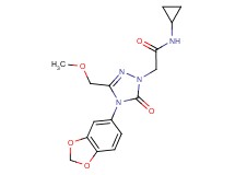 2-[4-(1,3-benzodioxol-5-yl)-3-(methoxymethyl)-5-oxo-4,5-dihydro-1H-1,2,4-triazol-1-yl]-N-cyclopropylacetamide