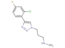 {3-[4-(2-chloro-4-fluorophenyl)-1H-1,2,3-triazol-1-yl]propyl}methylamine hydrochloride