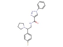 N-[2-(4-fluorophenyl)-2-(1-pyrrolidinyl)ethyl]-1-phenyl-1H-1,2,3-triazole-4-carboxamide