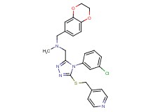 ({4-(3-chlorophenyl)-5-[(4-pyridinylmethyl)thio]-4H-1,2,4-triazol-3-yl}methyl)(2,3-dihydro-1,4-benzodioxin-6-ylmethyl)methylamine