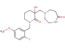 1-{[1-(2-fluoro-5-methoxybenzyl)-3-hydroxy-2-oxopiperidin-3-yl]methyl}-1,4-diazepan-5-one