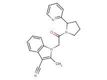 2-methyl-1-{2-oxo-2-[2-(2-pyridinyl)-1-pyrrolidinyl]ethyl}-1H-indole-3-carbonitrile