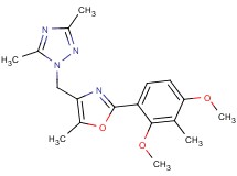 1-{[2-(2,4-dimethoxy-3-methylphenyl)-5-methyl-1,3-oxazol-4-yl]methyl}-3,5-dimethyl-1H-1,2,4-triazole