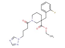 ethyl 3-(2-fluorobenzyl)-1-[4-(1H-1,2,4-triazol-1-yl)butanoyl]-3-piperidinecarboxylate