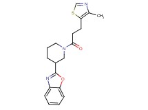 2-{1-[3-(4-methyl-1,3-thiazol-5-yl)propanoyl]-3-piperidinyl}-1,3-benzoxazole