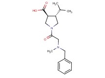 (3S*,4S*)-1-(N-benzyl-N-methylglycyl)-4-isopropyl-3-pyrrolidinecarboxylic acid