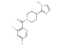 3,5-difluoro-2-{[4-(1H-imidazol-2-yl)-1-piperidinyl]carbonyl}pyridine