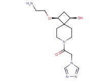 rel-(1R,3S)-3-(2-aminoethoxy)-7-(4H-1,2,4-triazol-4-ylacetyl)-7-azaspiro[3.5]nonan-1-ol hydrochloride
