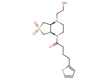 2-[(4aR*,7aS*)-6,6-dioxido-4-[4-(2-thienyl)butanoyl]hexahydrothieno[3,4-b]pyrazin-1(2H)-yl]ethanol